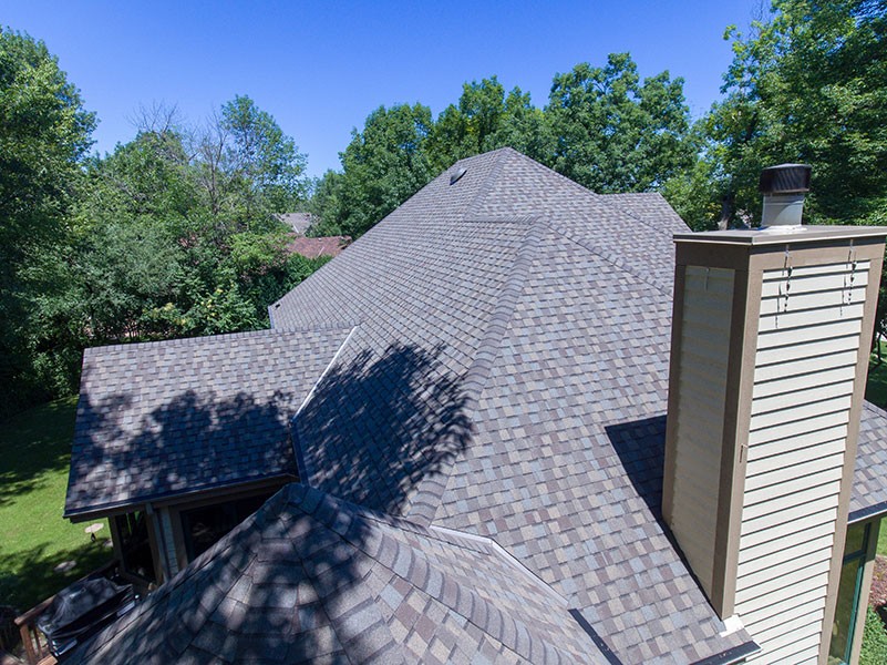 Wisconsin Roofing LLC | Drone | Residential | New Berlin | Certainteed PRO | Weathered Wood