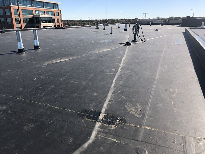 Wisconsin Roofing LLC | Madison | Commercial Roofs | EPDM Rubber Roof Tapered ISO Insulation