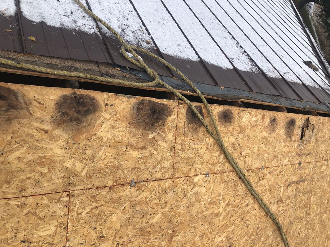Commercial Metal Roof Before Ridgeline Damage
