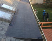 Wisconsin Roofing LLC | Flat Decks | Residential | Side View Gutters
