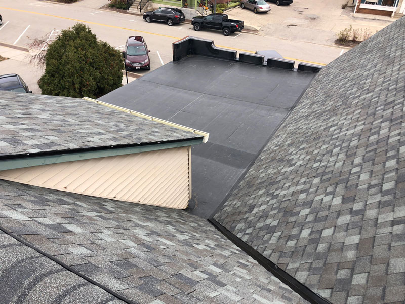 Wisconsin Roofing LLC | Flat Decks | Residential | Finished Side View