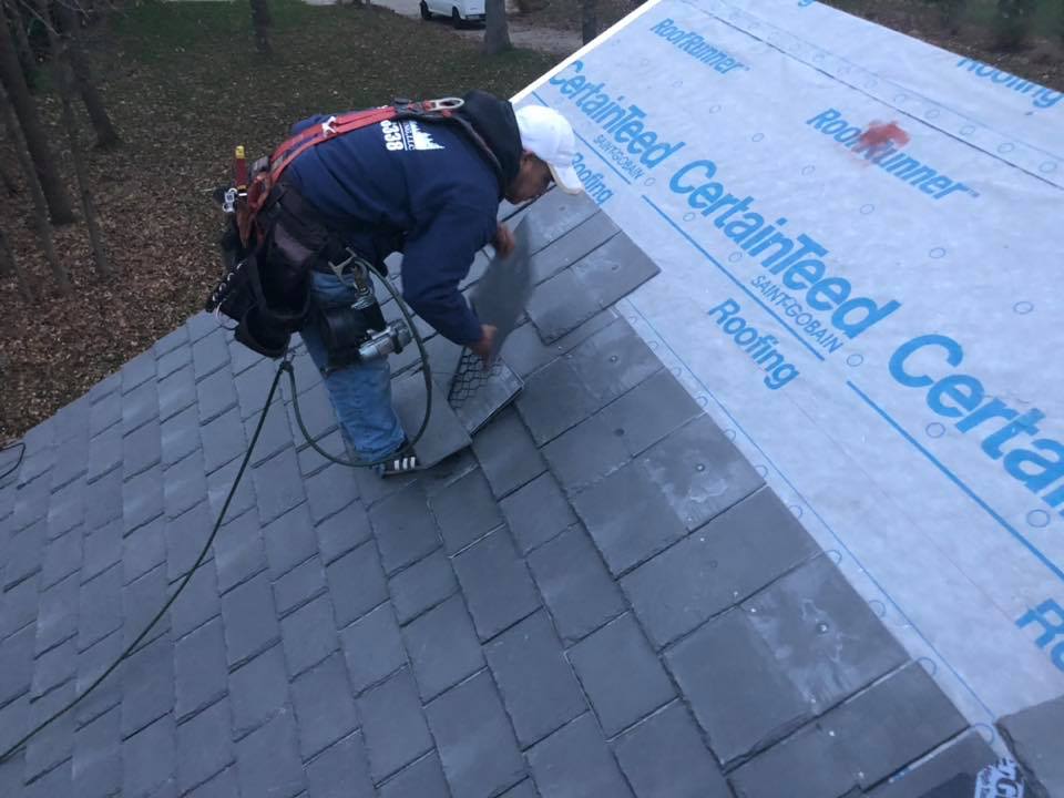 Wisconsin Roofing LLC | Residential | Composite Slate | In Process Top