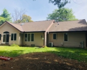 Wisconsin Roofing LLC | Menomonee Falls | Residential | Landmark Heather Blend | New roof with poor flashing from age back view