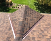 Wisconsin Roofing LLC | Brookfield | Upgraded Ventilation Unblocked Soffit Vents | Baffled Intake Chutes | CertainTeed Landmark Burnt Sienna Shingles | Bump Out