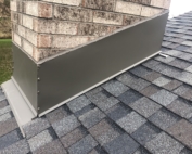 Wisconsin Roofing LLC | Residential | Mequon | Chimney diverter flashing bottom view