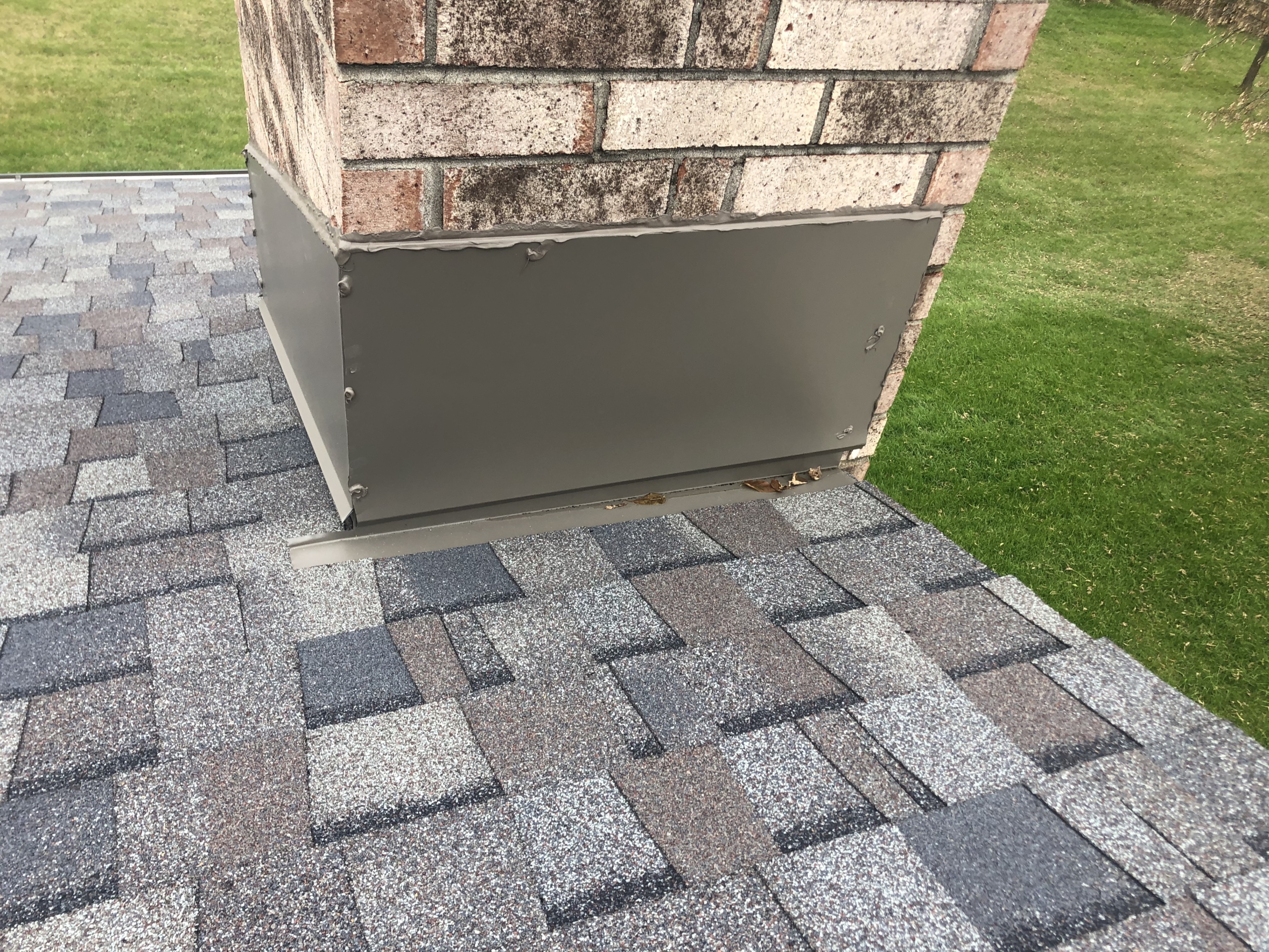 Wisconsin Roofing LLC | Residential | Mequon | Chimney diverter flashing