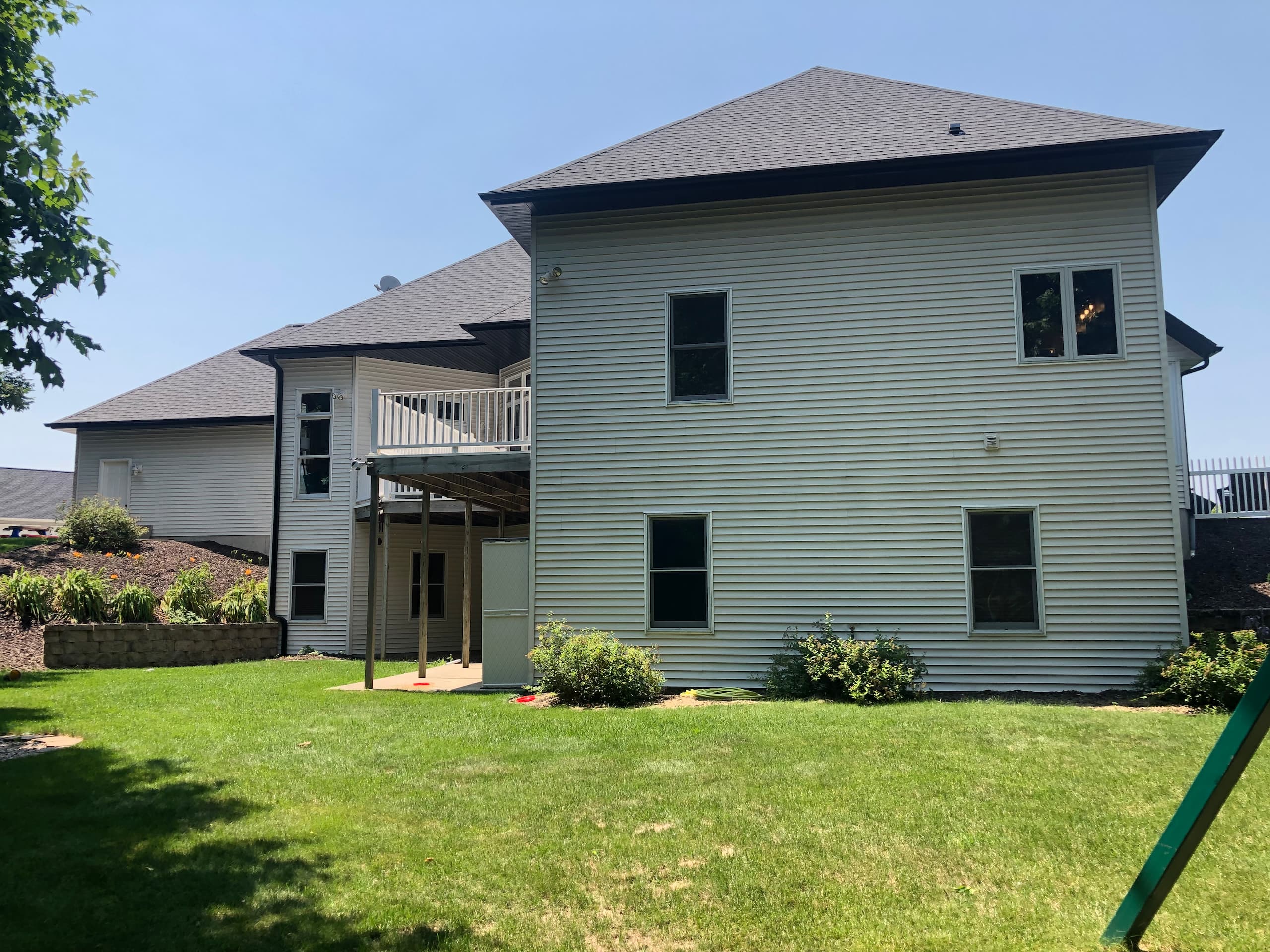 Wisconsin Roofing LLC | Plymouth | CertainTeed Landmark Pewter | Back of home
