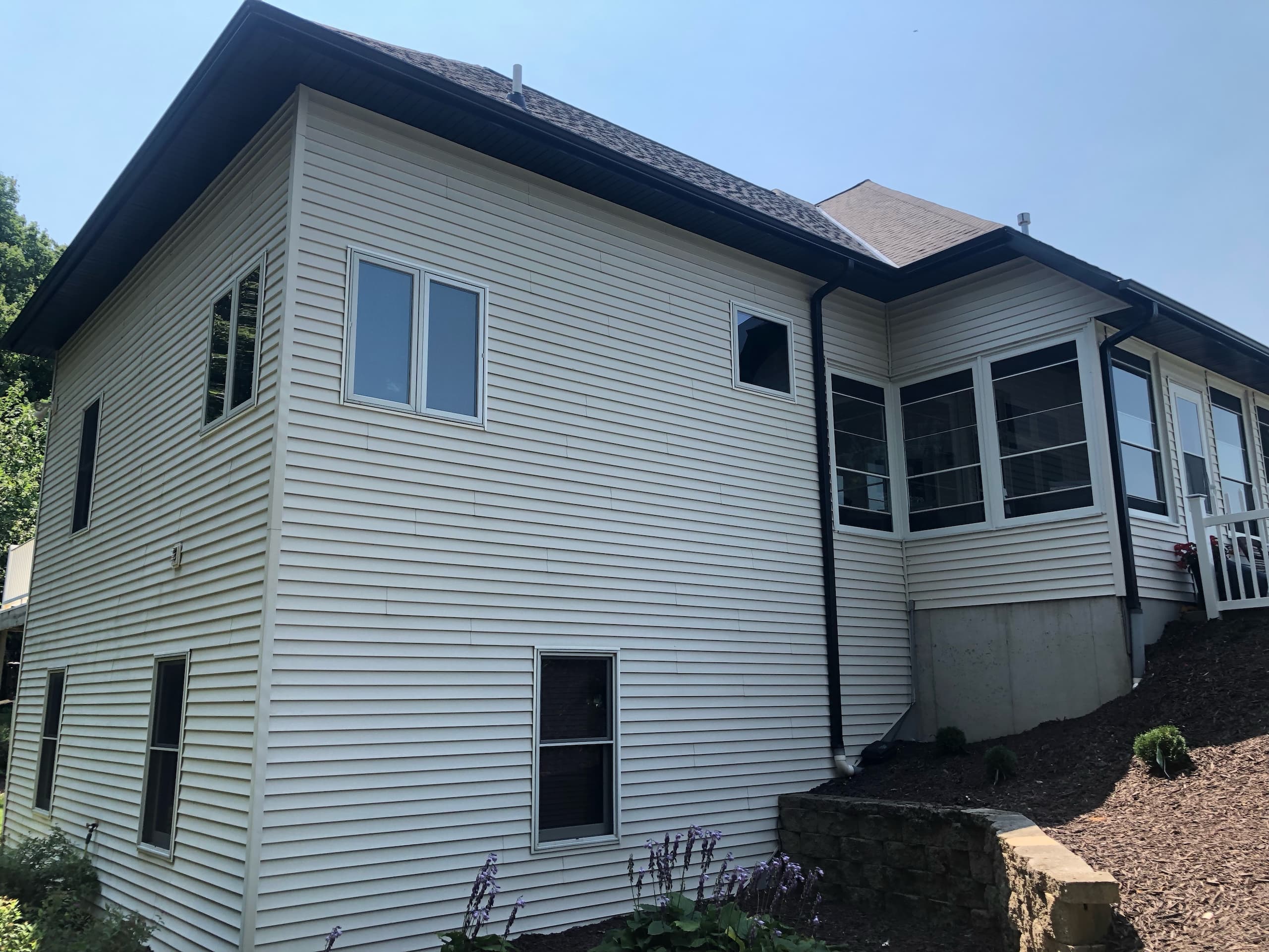 Wisconsin Roofing LLC | Plymouth | CertainTeed Landmark Pewter | Downspout to control water run off