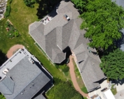 Wisconsin Roofing LLC | Hartland | Lake Nagawicka | CertainTeed Northgate Climate Flex | Weathered Wood | Drone