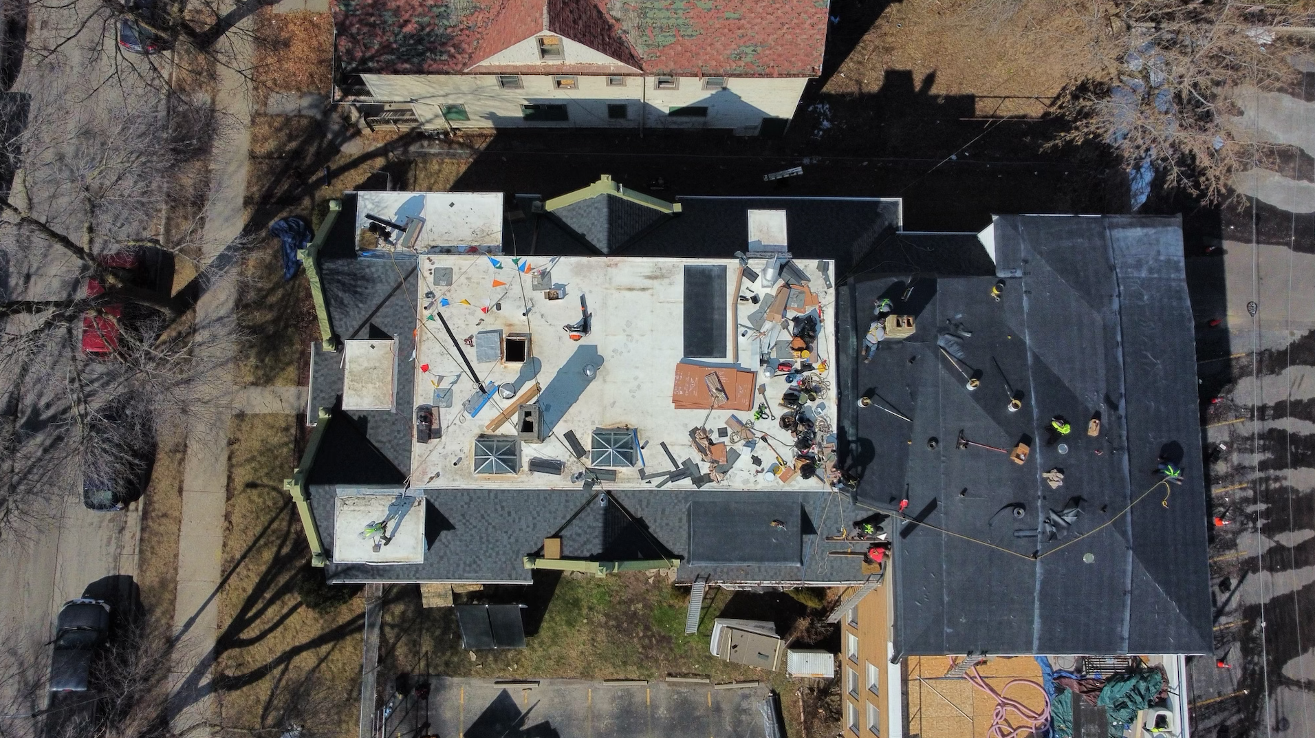 Wisconsin Roofing LLC | Milwaukee | Drone Photo | Church | Commercial New Roof