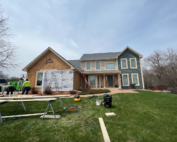 Wisconsin Roofing LLC | Siding | New LP Replaced Cedar | In Process Front Full View