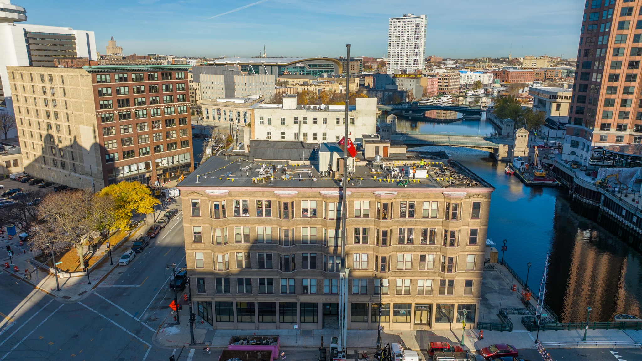 Wisconsin Roofing LLC | Commercial Building | Downtown Milwaukee North View